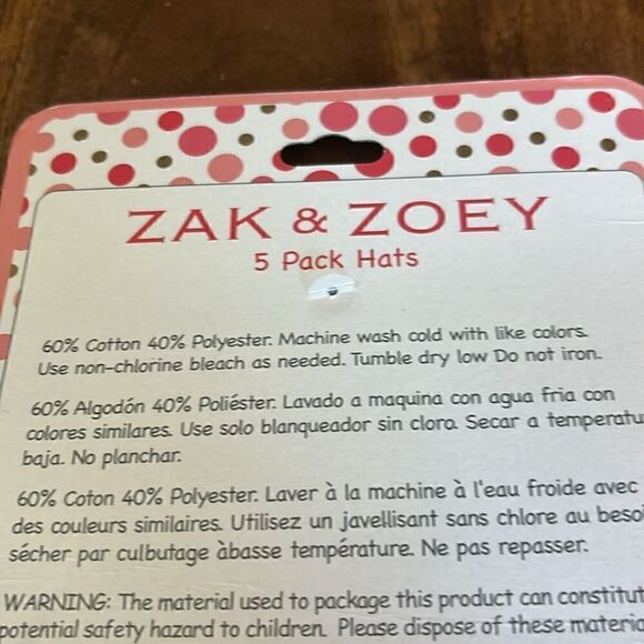 Cookies Zak & Zoey Baby Girls' Flower 5-Pack Beanie Hats - Picture 4 of 4